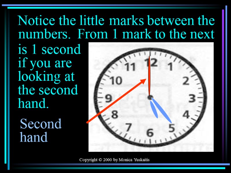Copyright © 2000 by Monica Yuskaitis Notice the little marks between the  numbers.